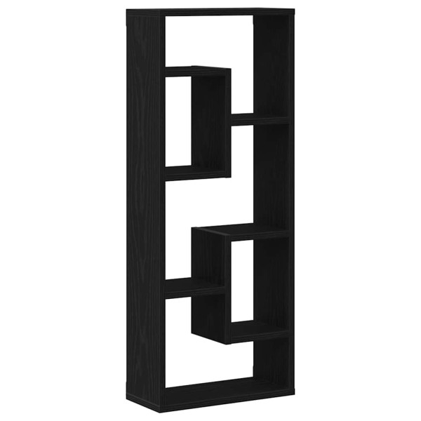 Estante de pared roble negro 36x16x90 cm madera de ingeniería M 2
