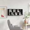 Estante de pared roble negro 36x16x90 cm madera de ingeniería 3