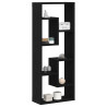 Estante de pared roble negro 36x16x90 cm madera de ingeniería 4