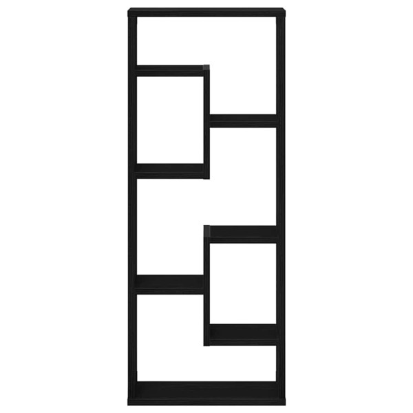 Estante de pared roble negro 36x16x90 cm madera de ingeniería M 5