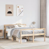 Cama mais velho e folheado de madeira maciça pinho 120x190 cm 1