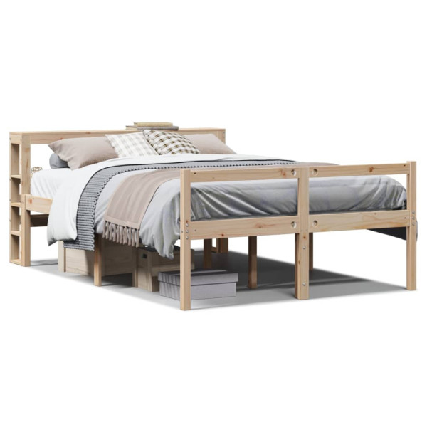 Cama mais velho e folheado de madeira maciça pinho 120x190 cm M 2
