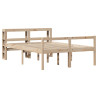 Cama mais velho e folheado de madeira maciça pinho 120x190 cm 3
