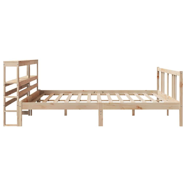 Estructura de cama con cabecero madera maciza de pino 200x200cm M 5