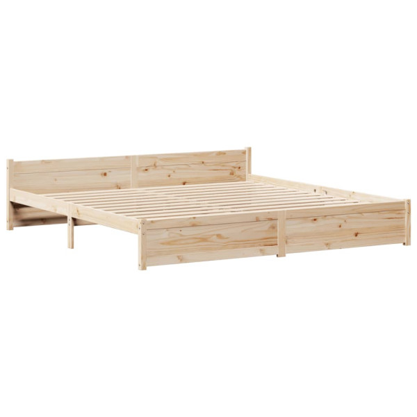Estructura de cama con cabecero madera maciza pino 180x200 cm M 5