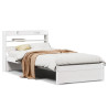 Estrutura de cama com cabeçalho sem colchão branco 90x190 cm 2
