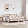 Estructura de cama con cabecero madera maciza pino 180x200 cm 1
