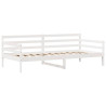 Sofá-cama c/ gavetas 90x190 cm madeira de pinho maciça branco 5