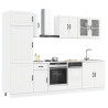Mueble de cocina Kalmar blanco 8 piezas madera contrachapada 1