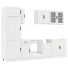 Mueble de cocina Kalmar blanco 8 piezas madera contrachapada 2