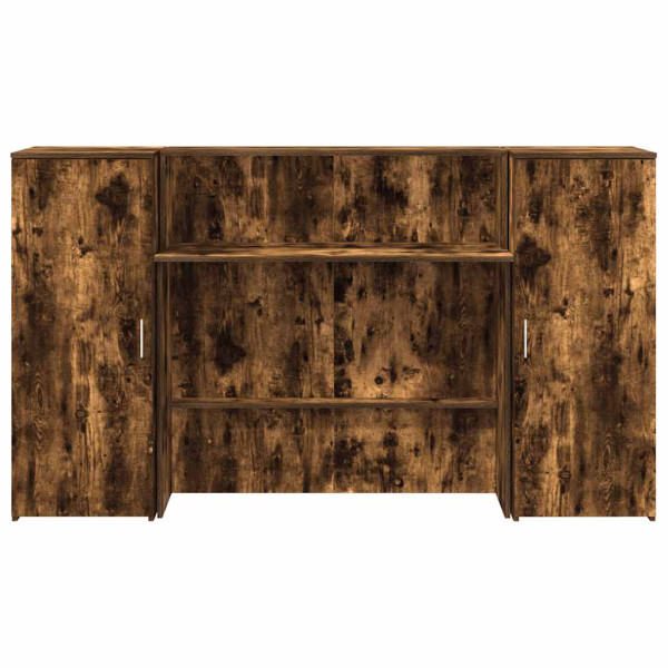 Mostrador de recepción roble ahumado 180x50x103.5 cm M 5