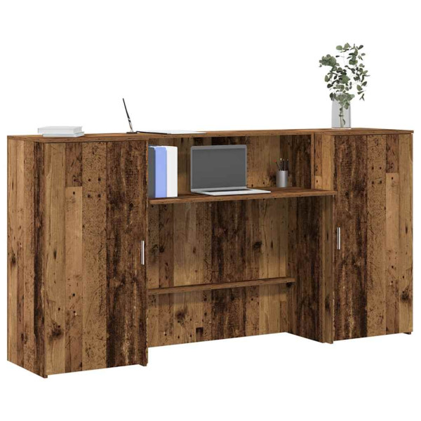 Mostrador de recepción madera vieja 200x50x103.5 cm D