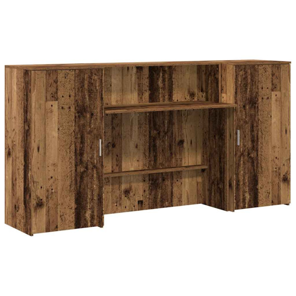 Mostrador de recepción madera vieja 200x50x103.5 cm M 2