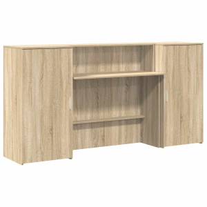 Mostrador de recepción roble sonoma 200x50x103.5 cm H