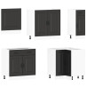 Mueble de cocina Kalmar negra 11 piezas madera contrachapada 4