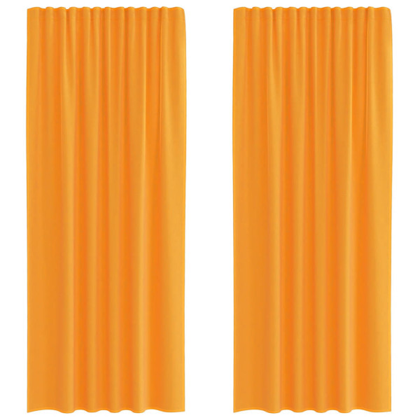 Cortinas de gasa con bolsillos para varillas 2 uds. naranja M 2