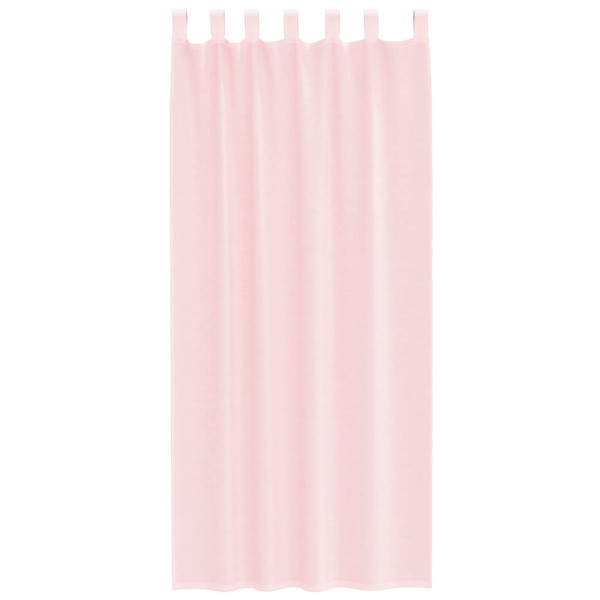 Cortinas de gasa con bolsillos para varillas 2 uds. rosa claro M 4