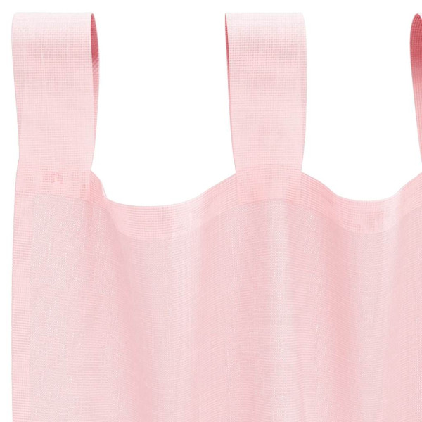Cortinas de gasa con bolsillos para varillas 2 uds. rosa claro M 5