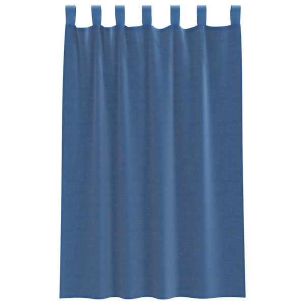 Cortinas de gasa con bolsillos para varillas 2 uds. azul real M 4