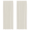 Cortinas de gasa con bolsillos para varillas 2 uds. crema 2