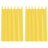 Cortinas de gasa con bolsillos para varillas 2 uds. amarillo 2