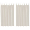 Cortinas de gasa con trabillas 2 uds. crema 2