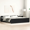 Estructura de cama sin colchón roble negro 180x200 cm madera de ingeniería 1