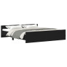 Estructura de cama sin colchón roble negro 180x200 cm madera de ingeniería 3
