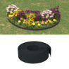 Borduras de jardín 5 uds polietileno negro 10 m 15 cm 1