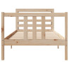 Estrutura da cama com folheado pinheiro de madeira maciça 75x190 cm 4