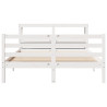 Estructura de cama con cabecero madera maciza pino 160x200 cm 4