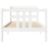 Estrutura de cama com cabeçalho sem colchão branco 90x200 cm 4