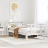 Estructura de cama con cabecero sin colchón blanco 90x200 cm 1