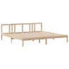 Estructura de cama con cabecero madera maciza de pino 200x200cm 5