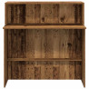 Mostrador de recepción madera vieja 100x50x103.5 cm 5