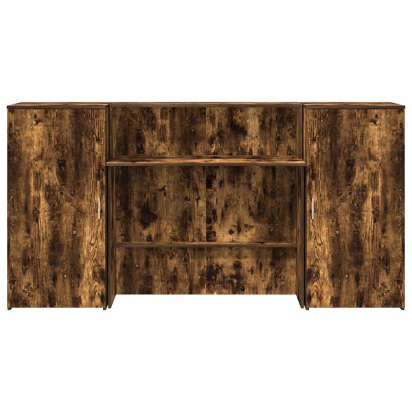 Mostrador de recepción roble ahumado 200x50x103.5 cm M 5