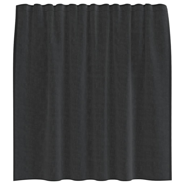 Cortinas de gasa con bolsillos para varillas 2 uds. negro M 4