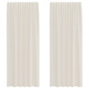 Cortinas de gasa con bolsillos para varillas 2 uds. crema 2