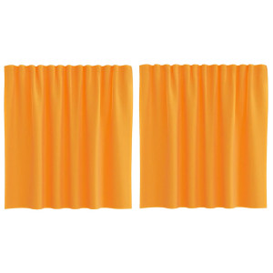 Cortinas de gasa con bolsillos para varillas 2 uds. naranja H