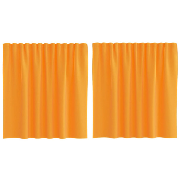 Cortinas de gasa con bolsillos para varillas 2 uds. naranja M 2