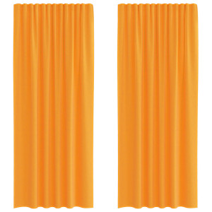Cortinas de gasa con bolsillos para varillas 2 uds. naranja H