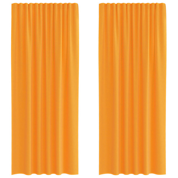 Cortinas de gasa con bolsillos para varillas 2 uds. naranja M 2