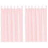 Cortinas de gasa con bolsillos para varillas 2 uds. rosa claro 2