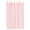 Cortinas de gasa con bolsillos para varillas 2 uds. rosa claro 4