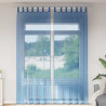Cortinas de gasa con bolsillos para varillas 2 uds. azul real 1