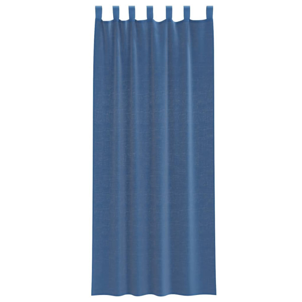 Cortinas de gasa con bolsillos para varillas 2 uds. azul real M 4