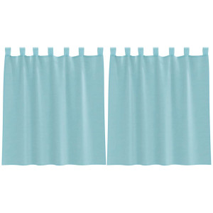 Cortinas de gasa con bolsillos para varillas 2 uds. turquesa H