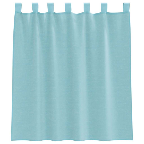 Cortinas de gasa con bolsillos para varillas 2 uds. turquesa M 4