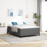 Cama Box com Colchão Cinza Claro. 140 x 200 cm. Veludo. 1