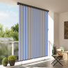 Cortina Rolô Exterior Riscas Manual Azul e branco 200 x 250 cm tecido 3